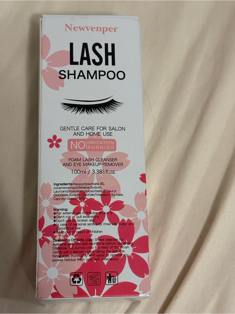 Pink Lash Shampoo - Gentle Foam Cleanser for Lashes